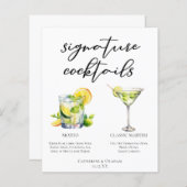 Mojito Martini Wedding Signature Cocktails Menu (Voorkant / Achterkant)