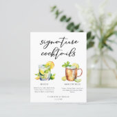 Mojito Moscow Mule Signature Cocktails Menu (Staand voorkant)