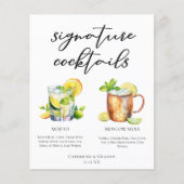 Mojito Moscow Mule Signature Cocktails Menu (Voorkant)