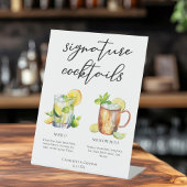 Mojito Moscow Mule Signature Cocktails Menu Reclamebord Met Voetstuk