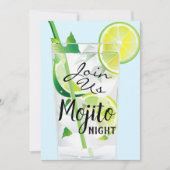 Mojito Nacht Mint Lime Licht Blauw Kaart (Voorkant)