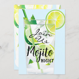 Mojito Night Mint Lime Licht Blauw Kaart