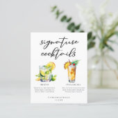 Mojito Piña Colada Signature Cocktails Menu (Staand voorkant)