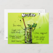 Mojito Recept Briefkaart (Voorkant / Achterkant)