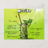Mojito Recept Briefkaart (Voorkant)