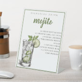 Mojito Recept Signature Drink Reclamebord Met Voetstuk (Insitu)