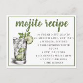 Mojito Recipe Briefkaart (Voorkant)