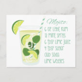 Mojito Recipe Briefkaart (Voorkant)