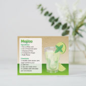 Mojito Recipe Card Briefkaart (Staand voorkant)