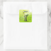 Mojito Recipe Vierkante Sticker (Tas)