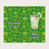 Mojito Recipe Visitekaartje (Buitenkant ongevouwen)