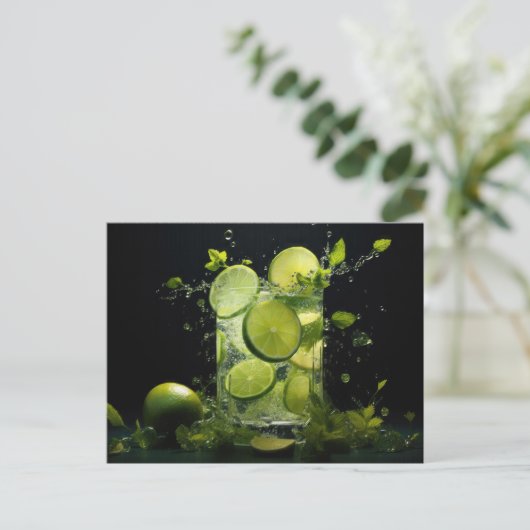 Mojito Splash Briefkaart (Staand voorkant)