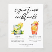 Mojito Tequila Sunrise Wedding Cocktails Menu (Voorkant)