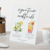 Mojito Tequila Sunrise Wedding Cocktails Menu Reclamebord Met Voetstuk (Insitu)