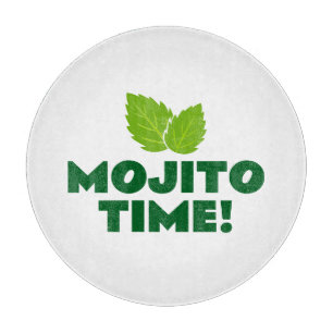 Mojito Tijd cocktailparty ronde glas barman Snijplank