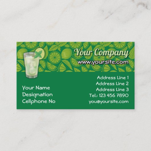 Mojito Visitekaartje (Voorkant)