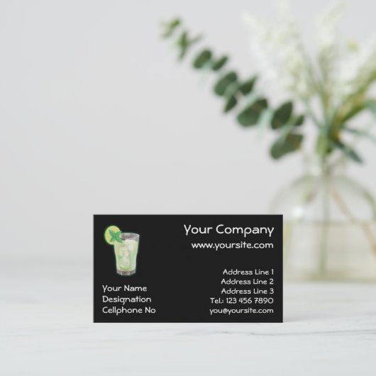 Mojito Visitekaartje (Staand voorkant)