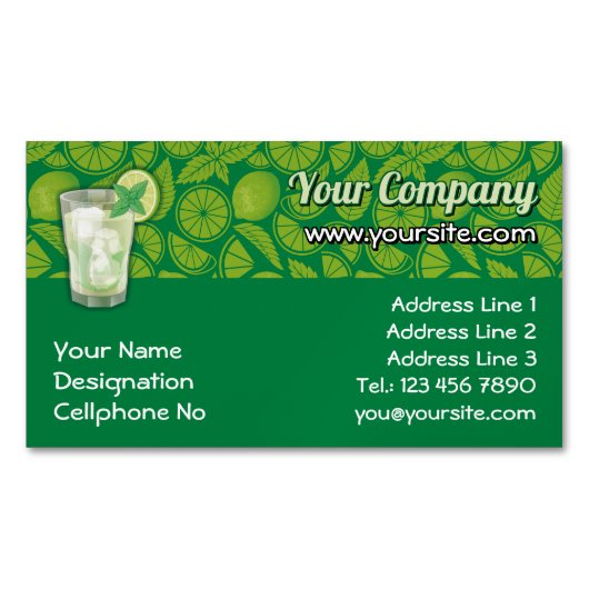 Mojito Visitekaartje Magneet (Voorkant)