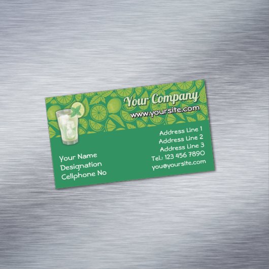 Mojito Visitekaartje Magneet (Voorbeeld)