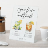 Mojito Whiskey Sour Signature Cocktails Menu Reclamebord Met Voetstuk (Insitu)