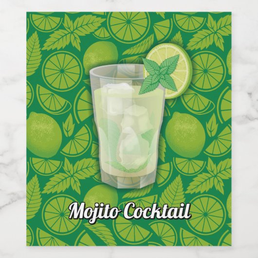 Mojito Wijn Etiket (Enkel label)