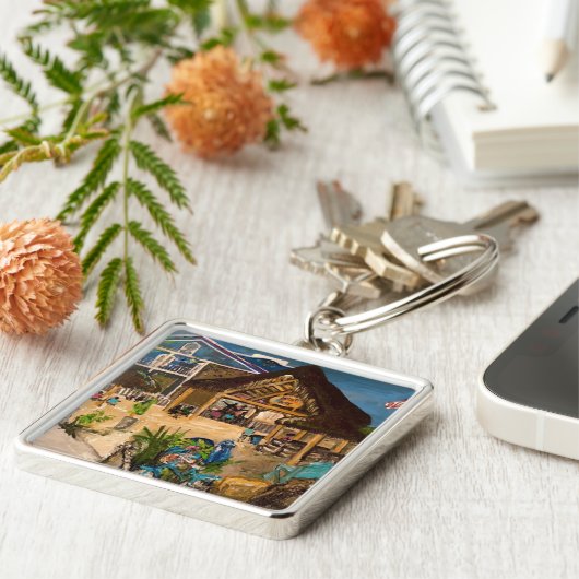 "Mojito's at Dusk" door Willowcatdesign Sleutelhanger (Zijkant)