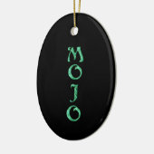 Mojo black hangende oval ornament (Links)