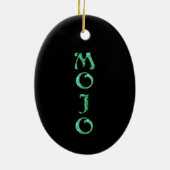 Mojo black hangende oval ornament (Achterkant)