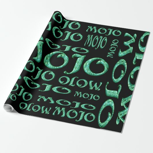 Mojo black matte wrappers cadeaupapier (Uitgerold)