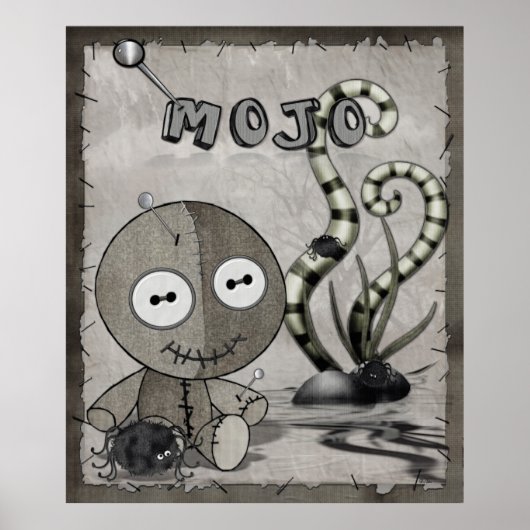 MOJO Gothic Voodoo Doll Folk Art Poster (Voorkant)