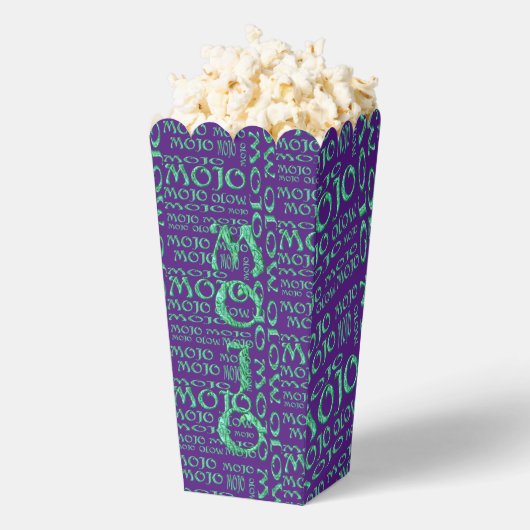 Mojo groen over paarse popcornboxen bedankdoosjes (Popped)