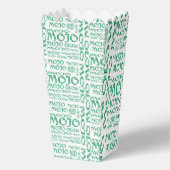 Mojo groen overal witte popcorn dozen bedankdoosjes (Achterkant)