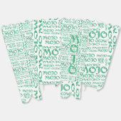 Mojo groen overal witte popcorn dozen bedankdoosjes (Ongevouwen)