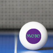 Mojo groen paarse witte 1-sterren pingpongbal (Net)