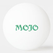 Mojo groen wit 3-sterren ping pong bal pingpongbal (Voorkant)