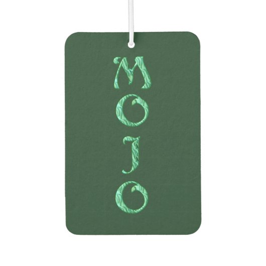 Mojo groene auto luchtverfrisser (Voorkant)