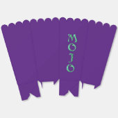 Mojo groene paarse popcorn dozen bedankdoosjes (Ongevouwen)
