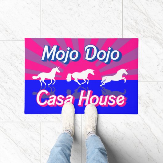 Mojo House Biseksuele Vlag Eenhoorn Deurmat (Binnen)