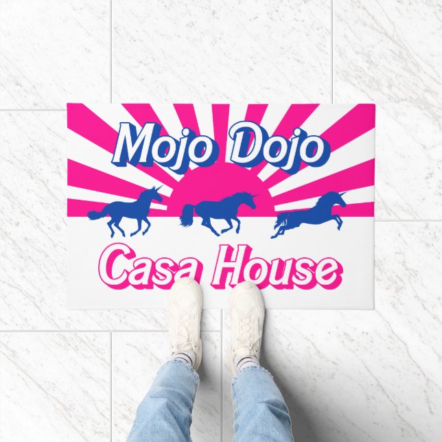Mojo Huis Schattige Girly Roze Eenhoorn Deurmat (Binnen)