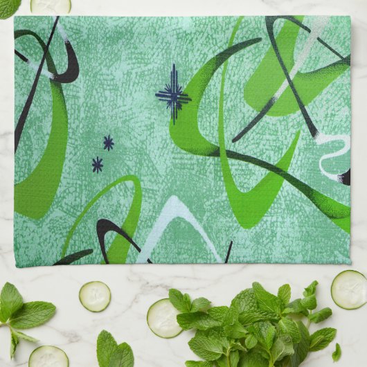 MoJo Kitchen Towel : BOOMERANG 2 - CHARTREUSE Theedoek (Gevouwen)