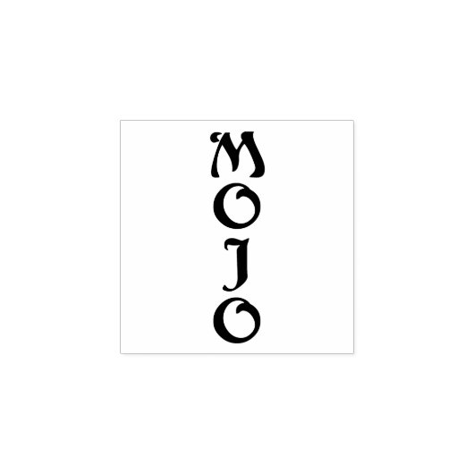 Mojo kleine rubberen stempel verticaal zonder hand (Afrduk)