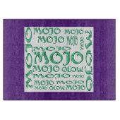 Mojo paarse witte glassnijplank snijplank (Voorkant)