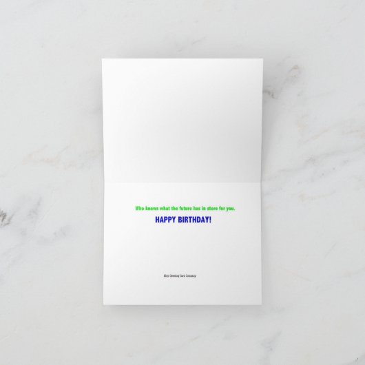 Mojo Planet Birthday Kaart: Varkens uit je toekoms Kaart (Binnen)