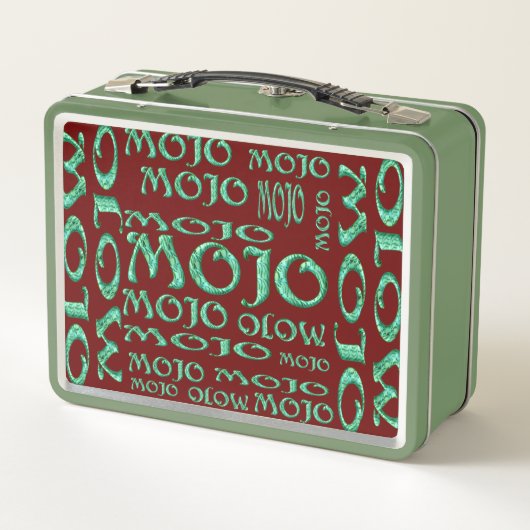 Mojo rode groene lunchbox (Achterkant)