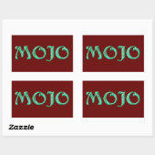 Mojo rode rechthoekstickers rechthoekige sticker (Vel)