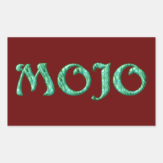 Mojo rode rechthoekstickers rechthoekige sticker (Voorkant)