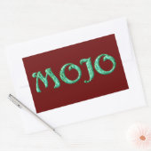 Mojo rode rechthoekstickers rechthoekige sticker (Envelop)