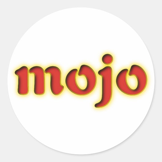 mojo ronde sticker (Voorkant)