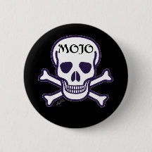Mojo Skull zwarte knop
