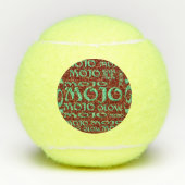 Mojo veel groene rode Penn tennisballen (Voorkant)